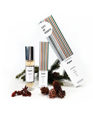 Luxury organic home scents Aspen Collection