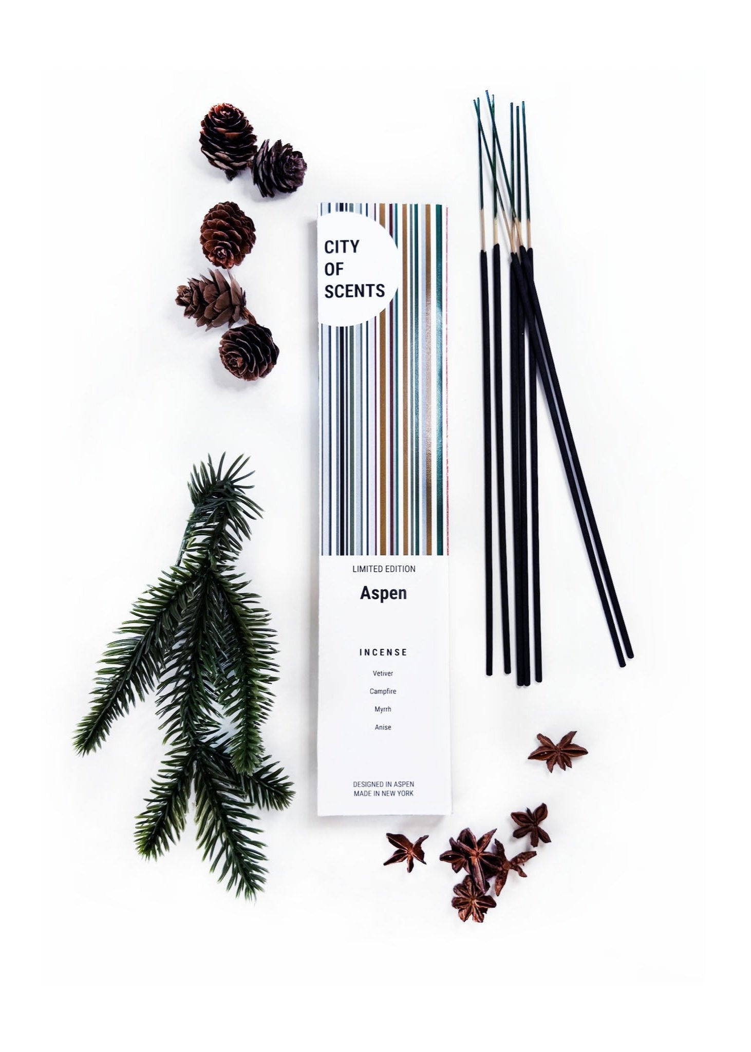 Aspen organic incense home scent made with organic essential oils