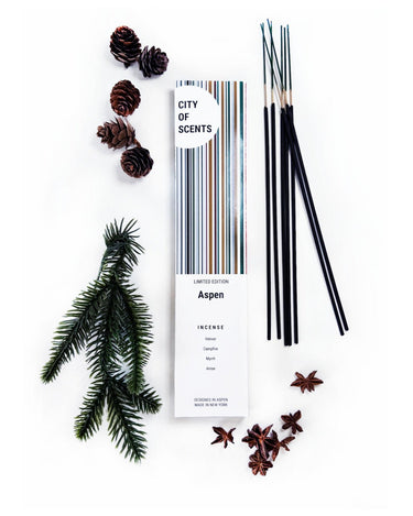 Aspen organic incense home scent made with organic essential oils